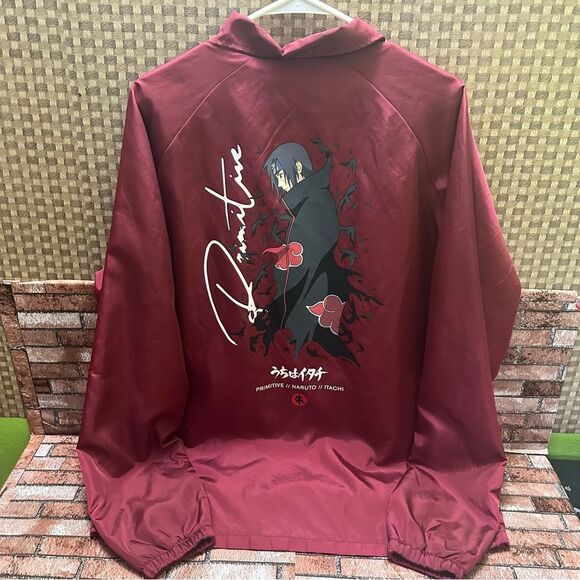 NARUTO Primitive x Naruto Burgundy Jacket XL - Picture 4 of 13